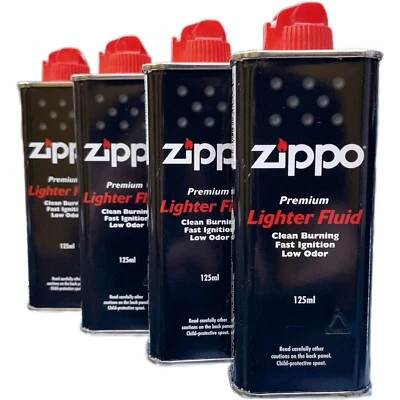 4 X Zippo Premium Lighter FLUID Cigarette Genuine Petrol Refill 125ml - image 1 of 3