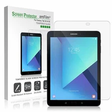 JUNELILY amFilm Tempered Glass Screen Protector for Galaxy Tab S3, S2 9.7