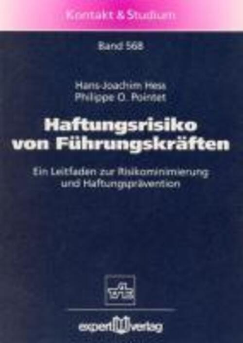 Thumbnail - Hans J/pointet, Philippe O Hess | Haftungsrisiko Von Führungskräften |