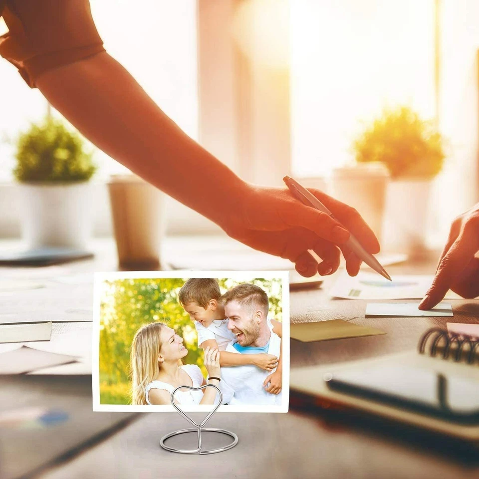 20pcs Metal Table Card Holder Stand Number Place Name Menu Party Wedding Decor - Image 4 of 4