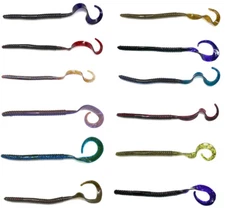 Gambler Ribbon Tail Worms 7 inch, 10 inch, or 13 inch Bass Soft Plastic Worm