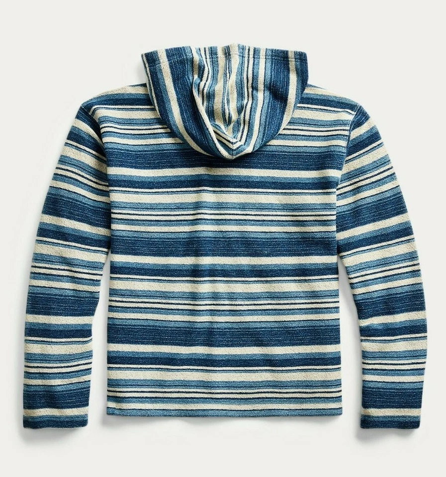 RRL Ralph Lauren Vintage Lavado a la Piedra Francés Terry Tela Sudadera con Capucha Playa Hombres XXL 2XL Foto 2 de 2