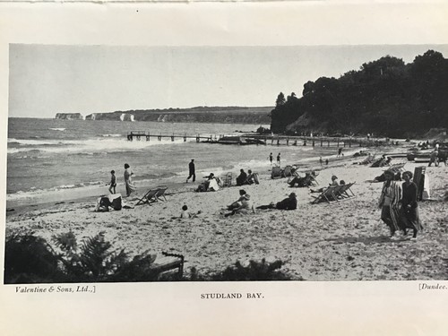 DORSET STUDLAND BAY - Antique Print 1938 Social History Topographical Real Photo