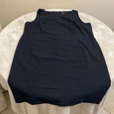 Nine West Womens Black Sleeveless Round Neck Back Zip Shift Dress Size 22W