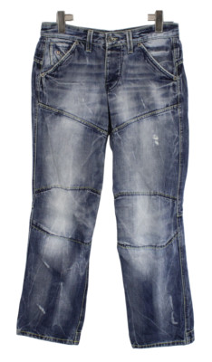 CAMP DAVID Will Comfort Fit Mens Jeans W30 L34 Distressed Button Whiskers