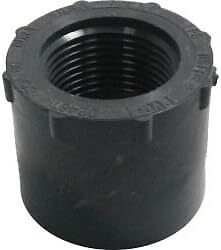 Spears 838-211 PVC Schedule 80 Flush Reducer Bushing, 1-1/2'' x 1'' FIPT