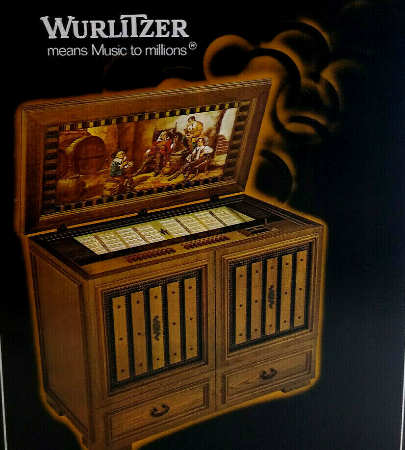 Wurlitzer Tarock Jukebox Flyer Vintage Original Phonograph Art 12