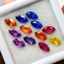 Natural Mix Color Sapphire 40 Pcs 5-6 Ct marquise Cut Loose Gemstone Lot Gift