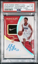 2018 Immaculate Shai Gilgeous-Alexander RPA RC Nike Rookie Patch Auto /3 PSA 8