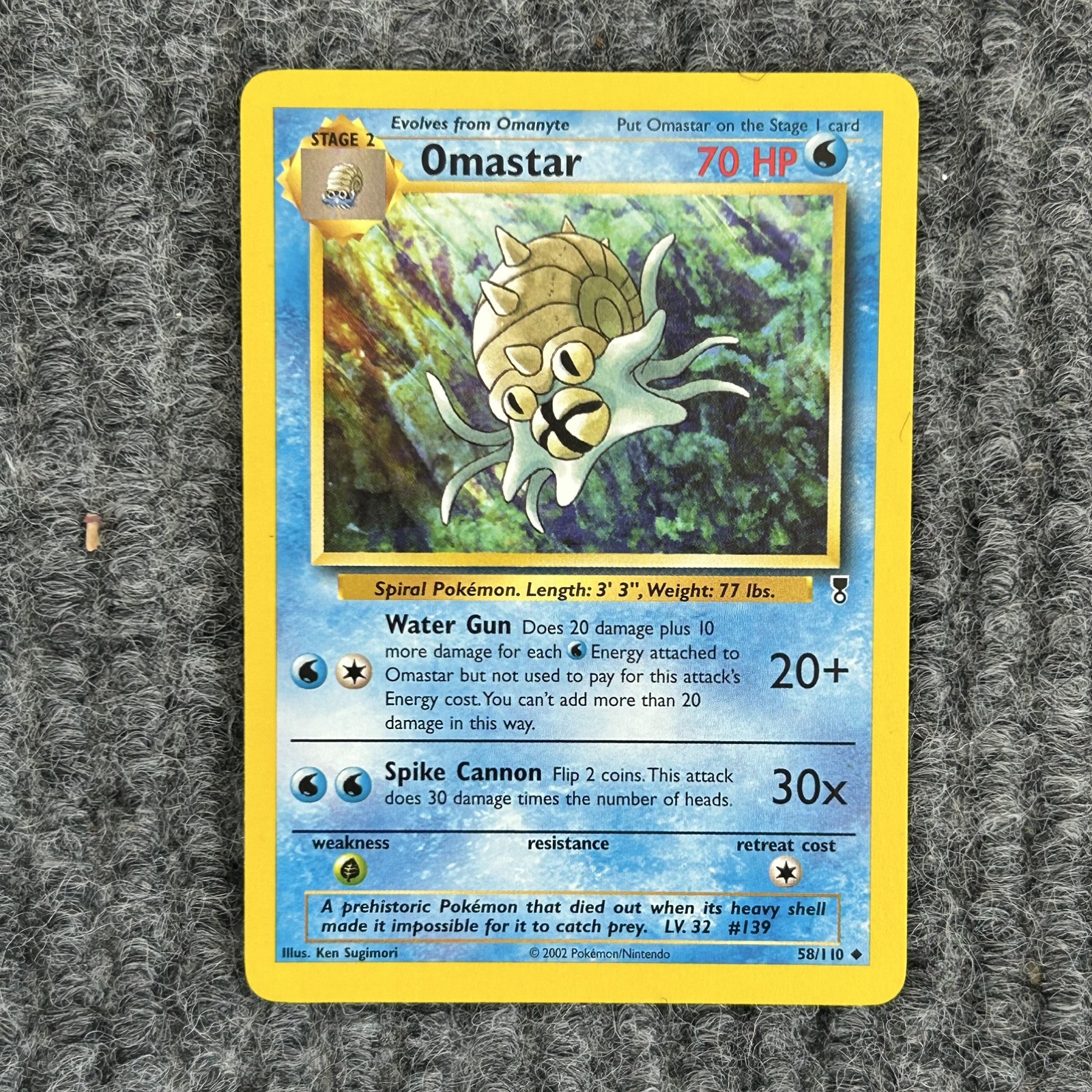 Vintage Pokemon Legendary Collection Omastar 58/110 Regular NM