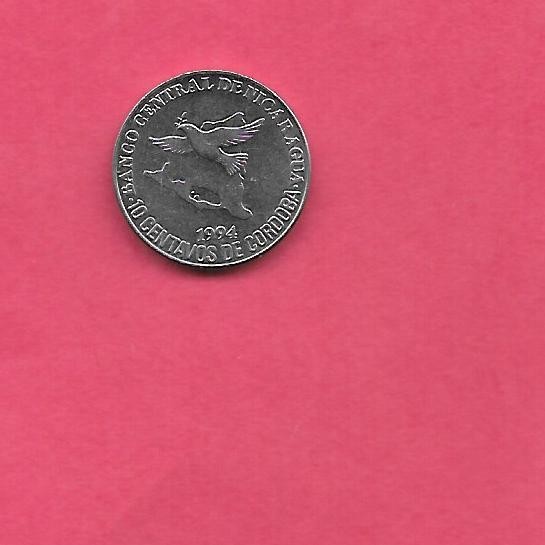 NICARAGUA KM81 1994 UNCIRCULATED-BU UNC-MINT OLD VINTAGE 10 CENTAVOS COIN