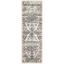 Vintage style non-slip runner rug 2x6 neutral made in USA