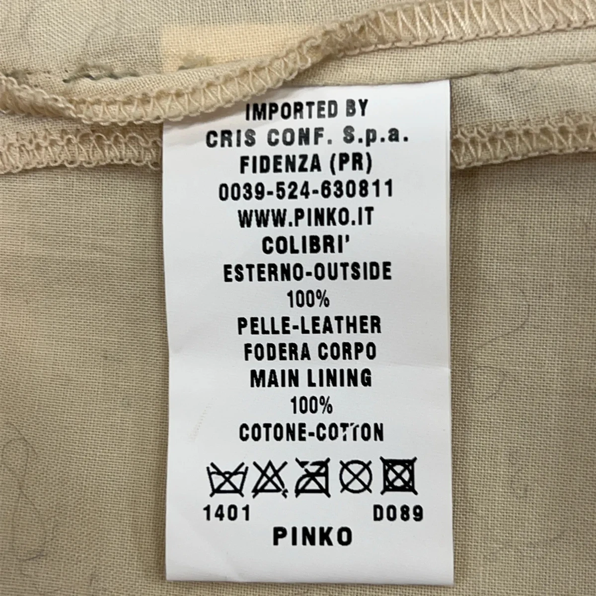 Pinko, Wickelrock, Größe: 36, Beige, Baumwolle/Leder, Einfarbig, Damen #Fvk