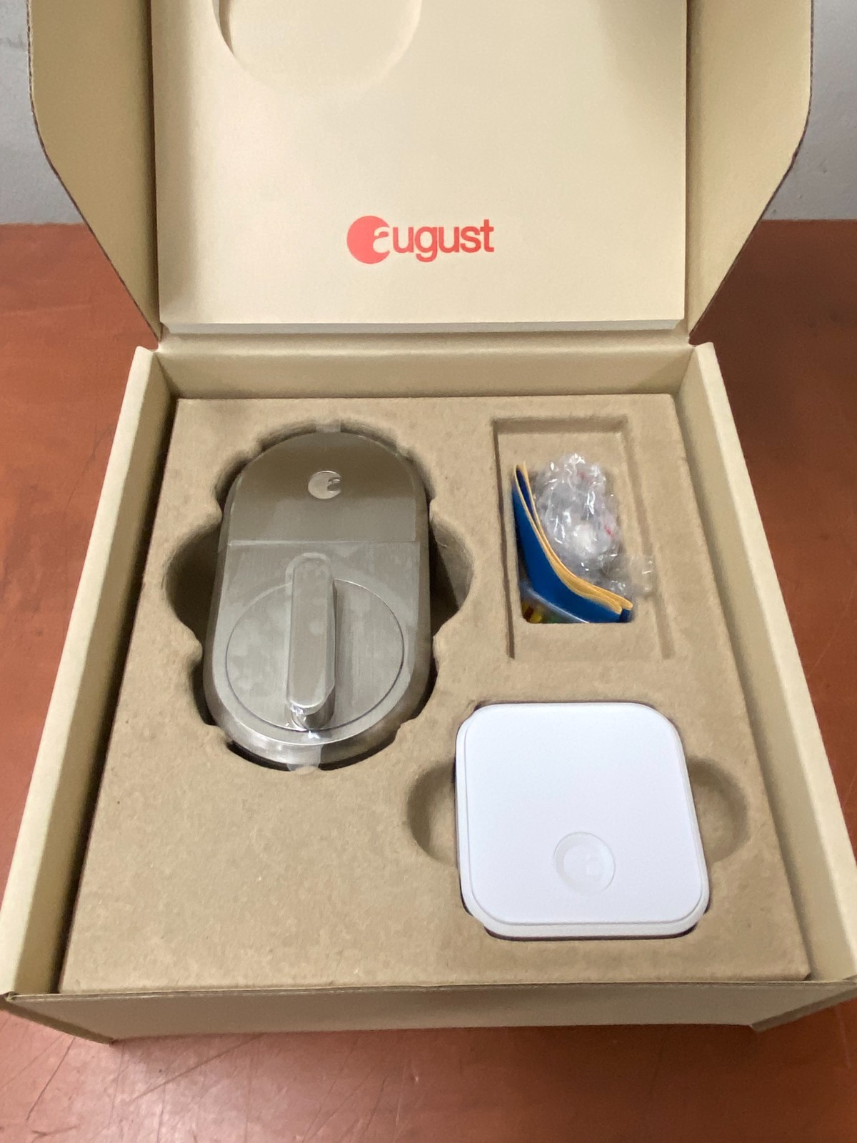 August Smart Lock + Connect Wi-Fi Bridge ASL-3B AC-R1 Nickel *Open Box* | C1565*