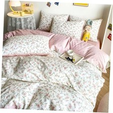 Soft Cotton Floral Duvet Cover Twin White with Twin 68"x86" Boho Floral 13