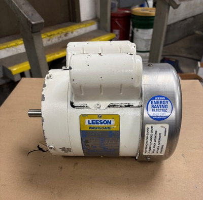 #ad #ad LEESON ELECTRIC WASHGUARD N6C34WC3A MOTOR 1PH 1 2HP 3450 RPM $175.00