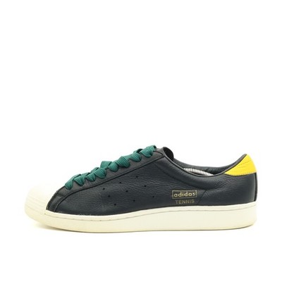 adidas Herren Tennis Sneaker Schwarz Leder Niedrig Komfort Tennisschuhe EU 46