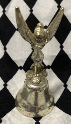 Vintage Walt Disney Productions silver metal  Tinkerbell  Miniature Bell 3.125 