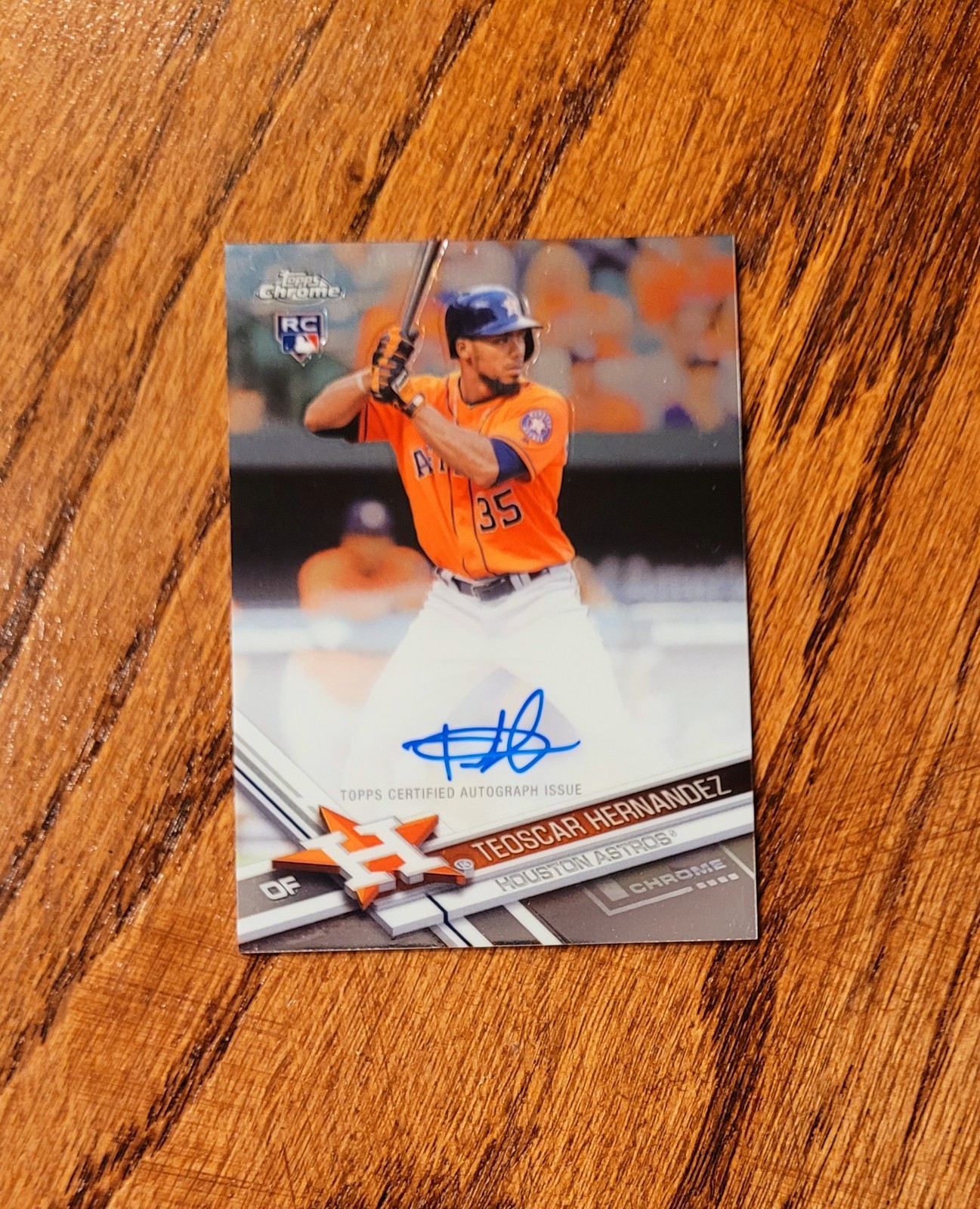 Teoscar Hernandez 2017 Topps Chrome Auto Autograph RC Rookie Astros #RA-TH