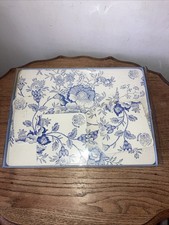 Vintage Burliegh Four Piece Place Mat Set Cork Backed Victorian Style Boxed