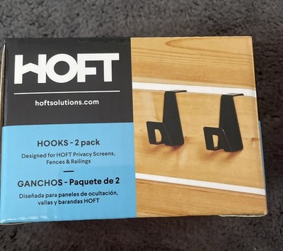HOFT 3 in. Black Steel Hooks (2-Pack)