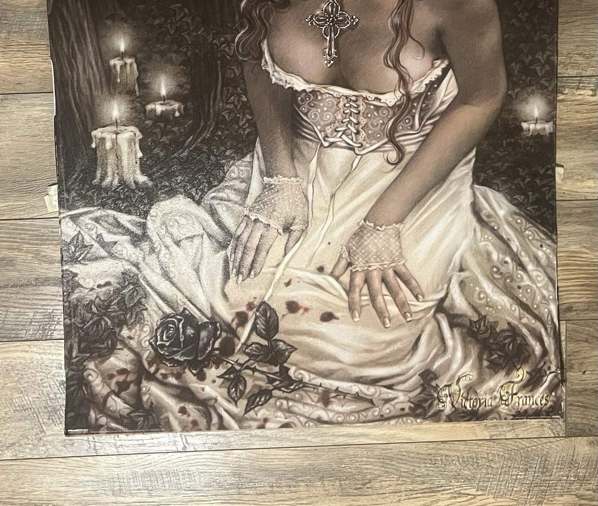 Victoria Frances Vampire Girl Art Poster Board 24 x 35.5 Dark