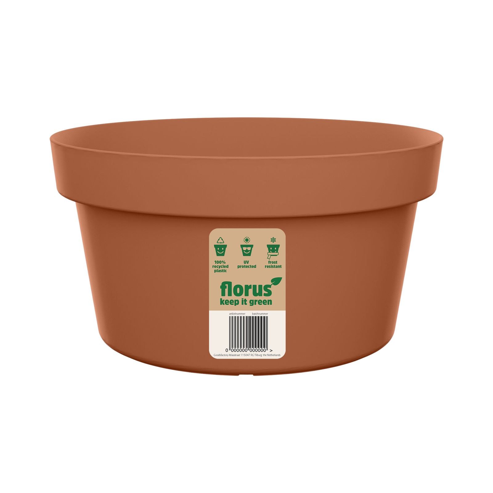 Elho Paris Plant Bowl 35cm Weather-Resistant Plastic Terra Indoor Outdoor