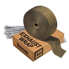 Exhaust Wrap, 2'' x 50 ft Motorcycle Header Heat Wrap, Titanium Exhaust Heat