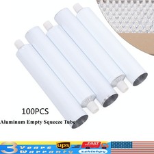 100 Pcs 100ml Empty Unsealed Toothpaste Tubes Needle Cap Full Box Aluminum USA