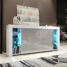 Sideboard Cabinet 164cm High Gloss - with LED - Display Unit – LUNARO