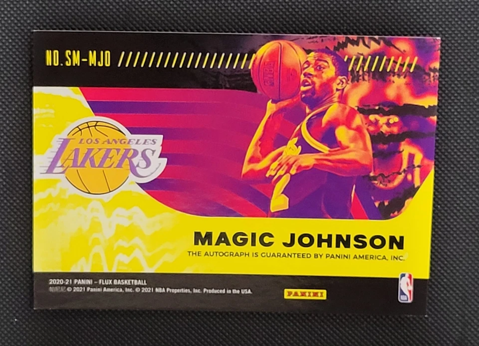 2020-21 Panini Flux Magic Johnson Swingman Autographs LA Lakers #SM-MJO - Image 2 of 2