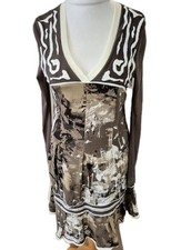 Didier Parakian Dress Uk16  Mesh Long Sleeve Lightweight Jersey  Fully Lined