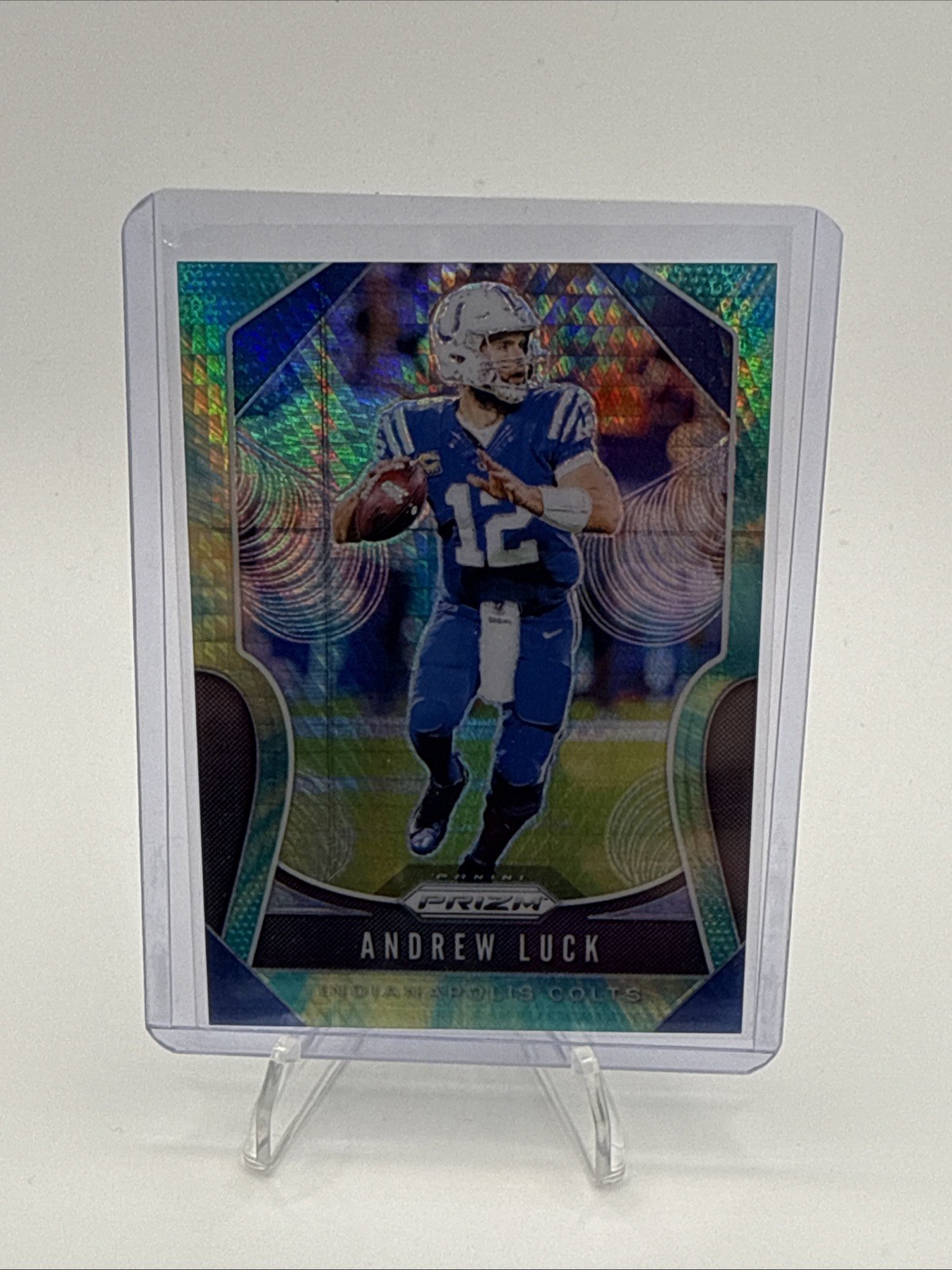 2019 Panini Prizm Football Andrew Luck #145 Hyper Prizm #'d /175