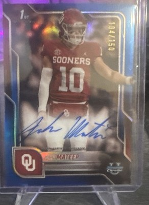 2025 Bowman University Chrome - Chrome Prospect Autographs John Mateer...