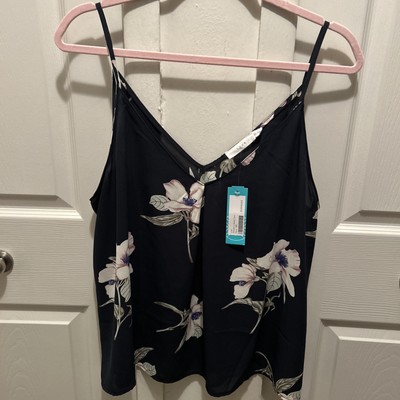 Lush Floral Rhodes V-Nexk Cami XL Sleeveless 