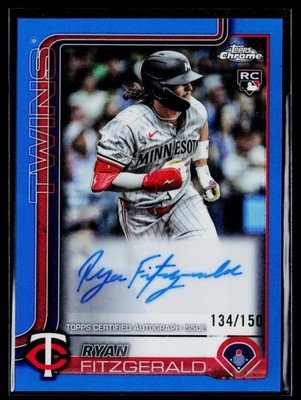 2025 Topps Chrome Update #AC-RF Ryan Fitzgerald Auto Blue Refr #/150