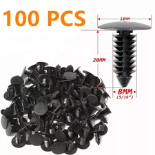 For 100PCS 8mm Bumper Clips Car Hole Plastic Rivets Fastener Fender Push Pin