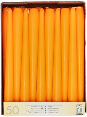 STARPAK Leuchterkerzen 22 mm orange 50er Pack