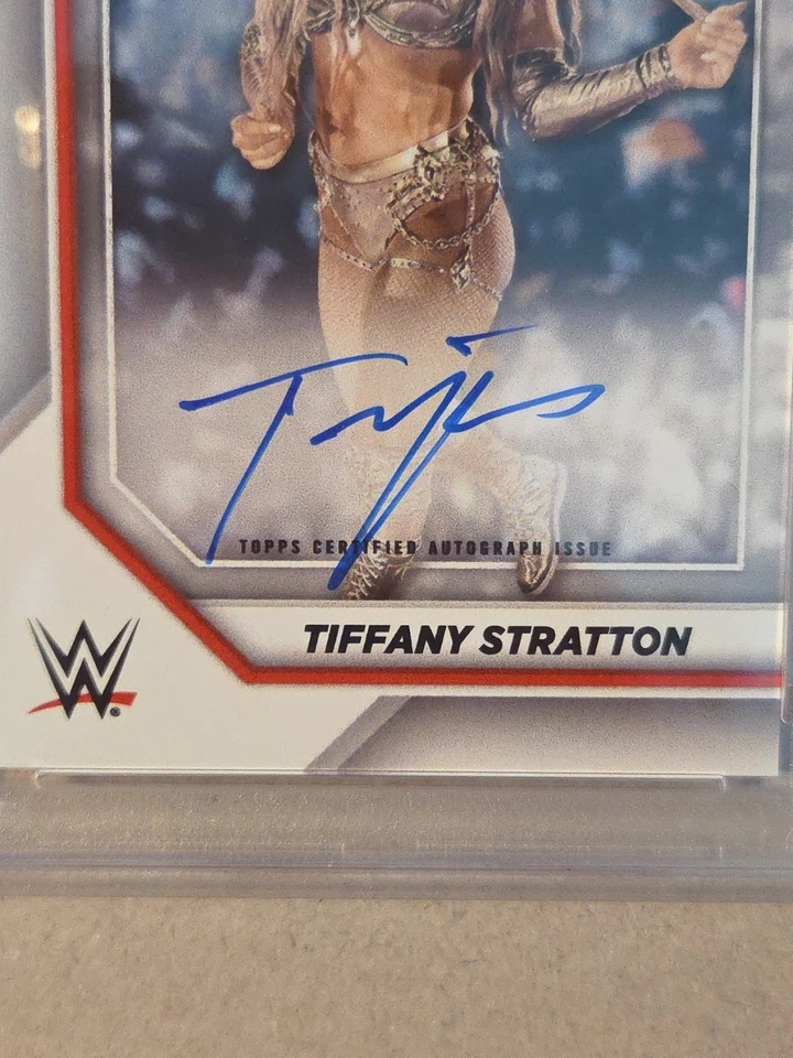 2025 Topps Industry Conf Tiffany Stratton Autograph PSA 10 GEM MT WWE Rookie RC - Image 3 of 4