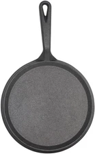 Heavy Duty Cast Iron Tortilla Griddle Oval Skillet Comal | Flat Pan, 9.5" - USA