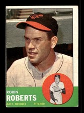 1963 Topps #125 Robin Roberts Orioles VG-EX *m7