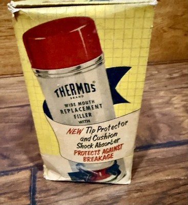 Vintage 1959 King Seeley Thermos, Wide Mouth Replacement Filler 52F One Pint NOS