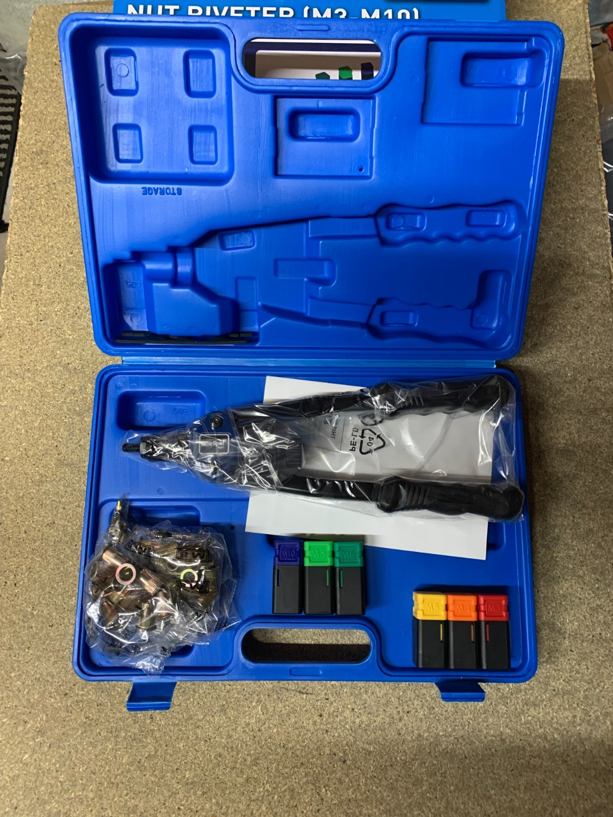 Rivet Nut Tool Kit Riveter Gun Riveting Threaded Rivets Set M4 - M10 09104