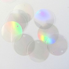 Sequins Crystal Clear 30mm Paillettes Flat 50 / 250 pieces 25 Off Loose