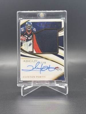 Clinton Portis 2020 Panini Immaculate Collection Premium Patch Auto 17/49 Denver
