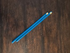 Vintage Psir of Blue Cylindrical Rhythm Sticks/Drum Sticks 13" Long