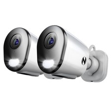 Plug-in Wireless 2K HD Indoor/Outdoor Deterrence Camera with 2-Way Audio 2 C...