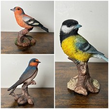 Vivid Arts British Garden Bird Resin Ornament – Swallow / Chaffinch / Great Tit