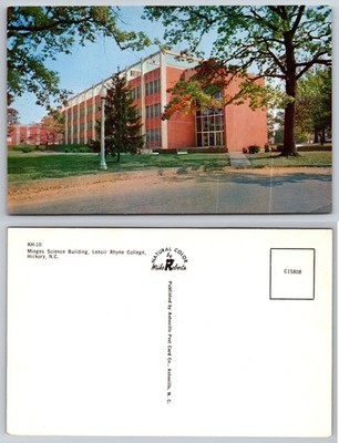 Vintage Minges Science Building Lenoir Rhyne College Hickory NC Postcard