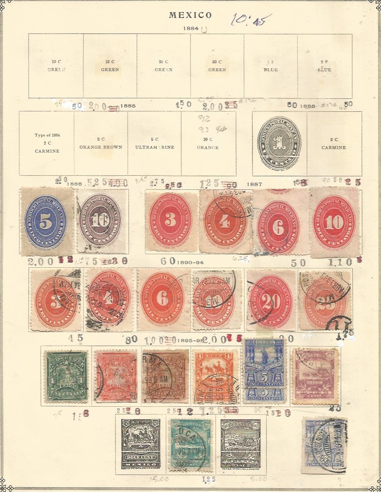 MEXICO on Scott International Album Pages - 1,485 Different Stamps